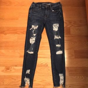 American Eagle ripped skinny jeans